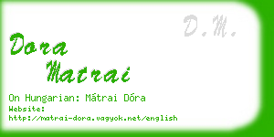 dora matrai business card